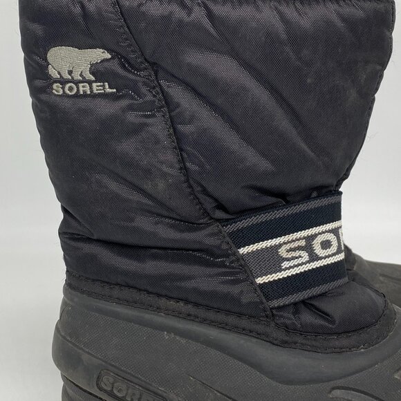 Sorel Snow Boots Insulated 1831 Removable Liners Youth 13 NC1799-011 Black - Picture 3 of 14
